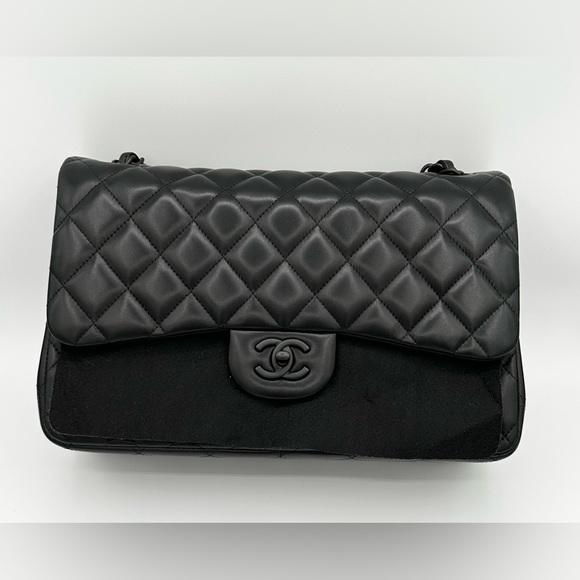 CHANEL Handbags - Chanel So Black Jumbo Lambskin